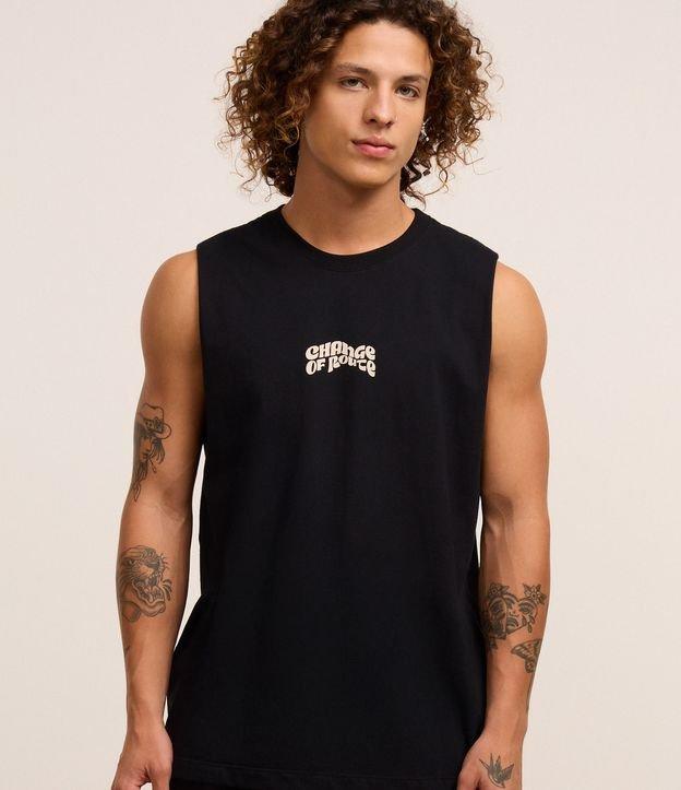 Regata Comfort em Algodão Estampa Lettering - 2