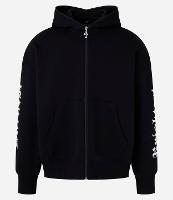 Casaco Boxy com Estampa Lettering e Zíper Pingente de Cruz - 1