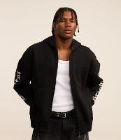 Casaco Boxy com Estampa Lettering e Zíper Pingente de Cruz - 2