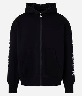 Casaco Boxy com Estampa Lettering e Zíper Pingente de Cruz