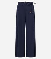 Calça Reta em Viscose e Linho com Amarração Lateral - 1