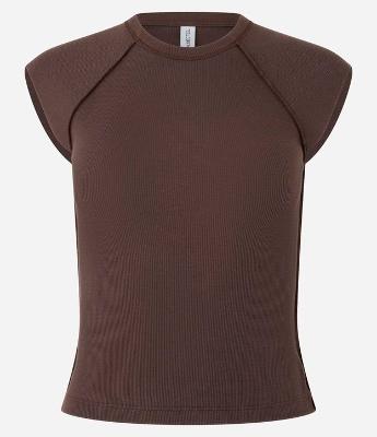 Blusa Regular em Ribana com Detalhe de Costura