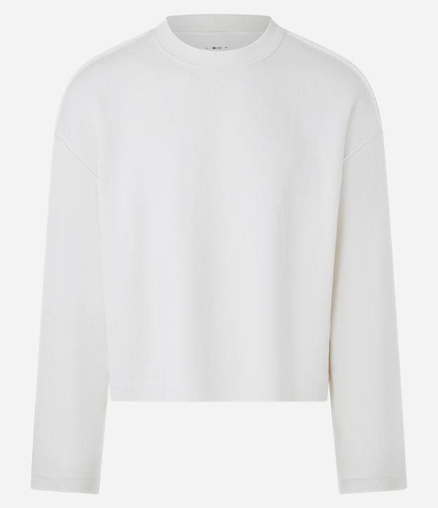 Camiseta Boxy em Algodão com Recortes em Relevo - 1