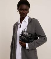 Bolsa Baguete Pequena com Detalhes em Zíperes e Pulleres - 2