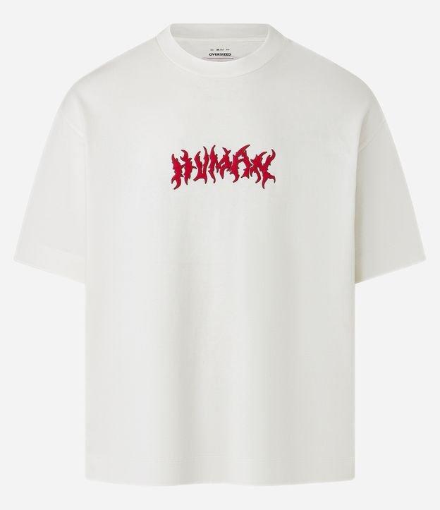 Camiseta Overboxy em Malhão com Estampa de Esqueleto - 1