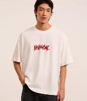 Camiseta Overboxy em Malhão com Estampa de Esqueleto - 2