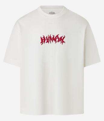 Camiseta Overboxy em Malhão com Estampa de Esqueleto