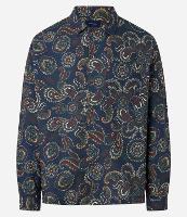 Camisa em Sarja Estampa Paisley com Gola Colarinho - 1