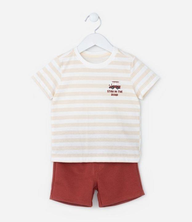 Conjunto Infantil com Estampa Listrada - Tam 1 a 6 Anos - 1