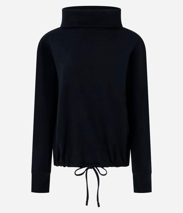 Blusa em Malha Brush com Gola Alta Degagê - 1