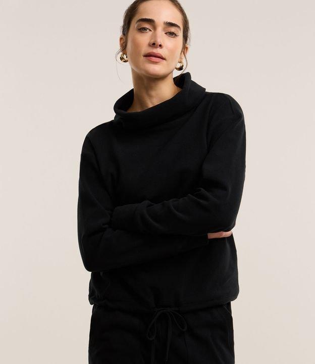 Blusa em Malha Brush com Gola Alta Degagê - 2