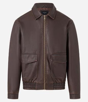 Jaqueta em Material Sintético com Gola Colarinho e Bolsos Grandes