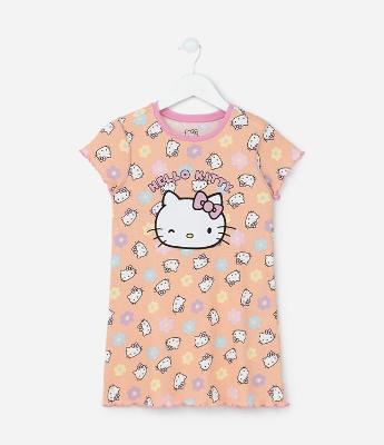 Camisola Infantil com Estampa da Hello Kitty - Tam 4 a 10 Anos