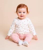 Conjunto Infantil em Suedine com Bordado de Ursa - Tam RN a 18 meses - 2