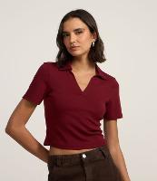Blusa em Ribana com Gola Polo e Manga Curta - 2