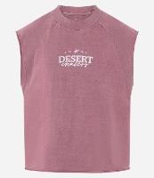 Regata Boxy em Algodão com Barra a Fio e Estampa Lettering - 1