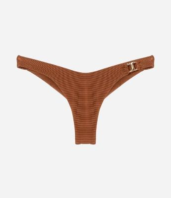 Biquíni Calcinha Asa Delta em Microfibra Canelada com Elos