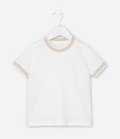 Camiseta Infantil Texturizada com Viés Contrastantes - Tam 1 a 6 Anos - 1