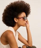 Óculos de Sol Redondo Médio com Haste Ondulada - 2