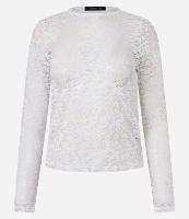 Blusa em Renda com Textura em Formato de Flores - 1