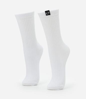 Meia Cano Alto Esportiva em Algodão com Etiqueta