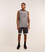 Bermuda Basquete Esportiva em Microfibra com Listras - 1