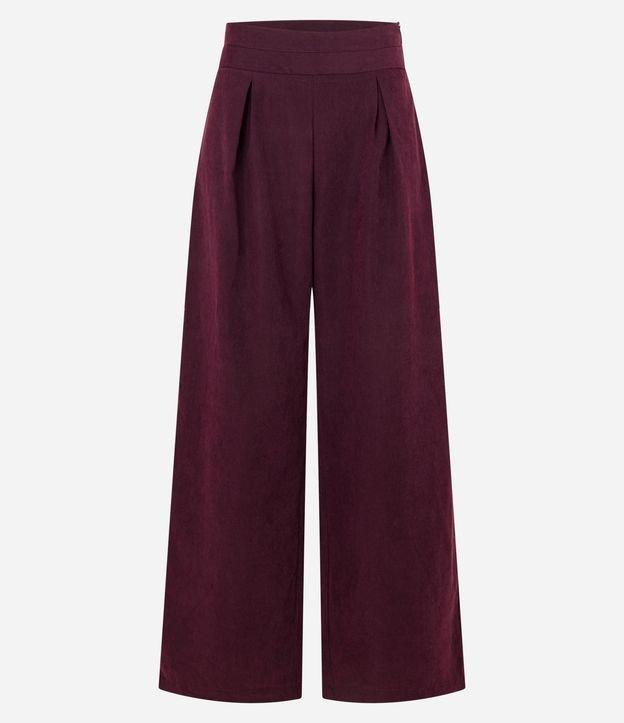 Calça Pantalona em Cupro com Pregas - 1