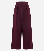 Calça Pantalona em Cupro com Pregas - 1