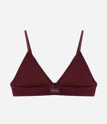 Sutiã Top Triângulo Texturizado em Poliamida Seamless