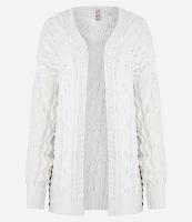 Casaco Alongado em Tricô com Detalhe Lateral - 1