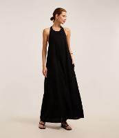 Vestido Longo com Linho e Costas Abertas - 2