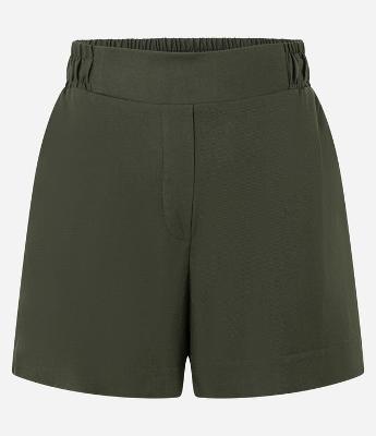 Short Regular em Viscose com Cós Elástico