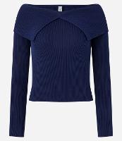 Blusa em Tricô com Pala Virada e Recorte - 1