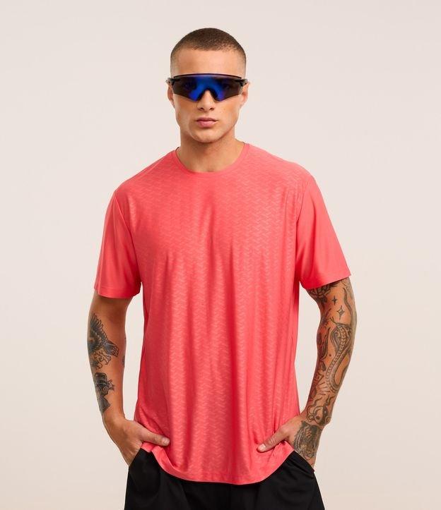 Camiseta Esportiva Tecnologia Dry com Estampa Heat Print Geométrica - 2