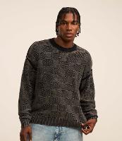 Suéter Boxy em Algodão Estonado em Textura Jacquard e Xadrez - 2