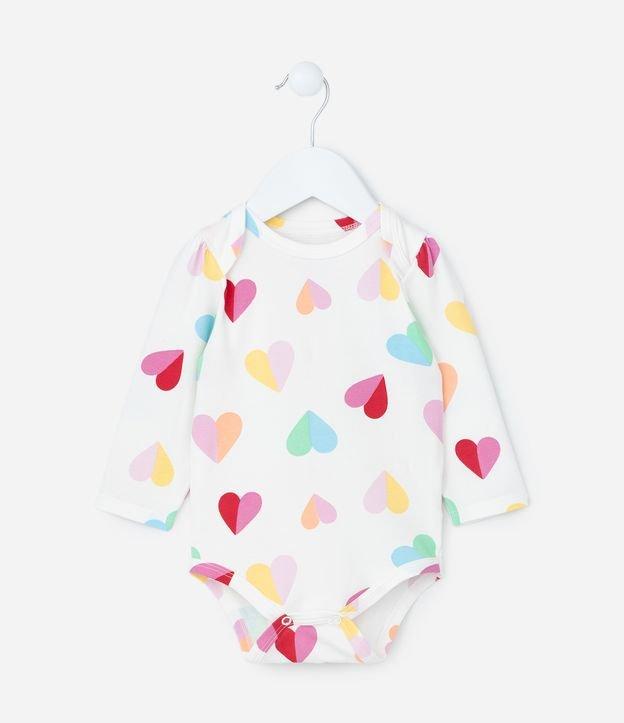 Body Infantil com Estampa Corações - Tam 0 a 24 meses - 1