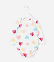 Body Infantil com Estampa Corações - Tam 0 a 24 meses - 1