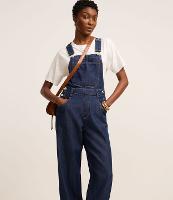 Jardineira Longa em Jeans com Botões Laterais - 3