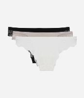 Kit 02 Calcinhas Biquíni em Microfibra com Renda - 1