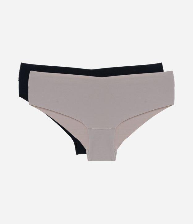 Kit 02 Calcinhas Boyshort em Microfibra com Corte a Fio - 1