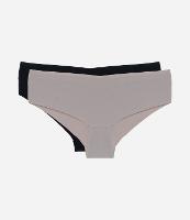 Kit 02 Calcinhas Boyshort em Microfibra com Corte a Fio - 1