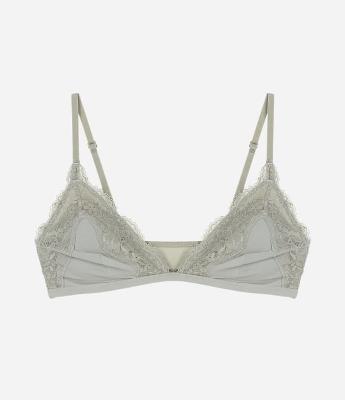 Sutiã Top em Microfibra com Detalhes em Renda e Bojo Removível