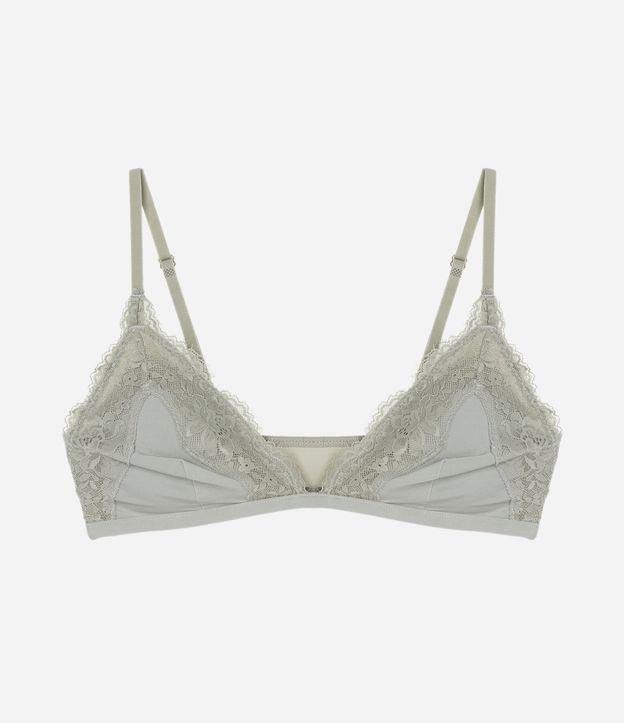 Sutiã Top em Microfibra com Detalhes em Renda e Bojo Removível - 1