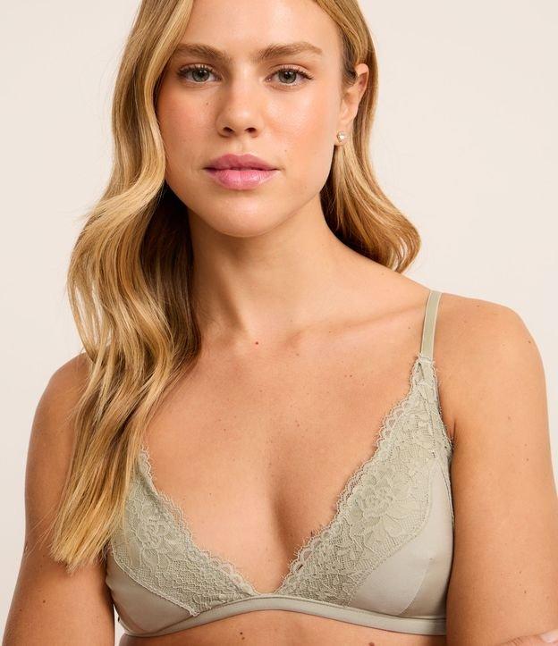 Sutiã Top em Microfibra com Detalhes em Renda e Bojo Removível - 2