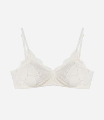 Sutiã Top em Microfibra com Detalhes em Renda e Bojo Removível