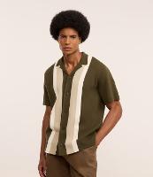 Camisa Regular em Tricô com Listras Contrastantes - 2