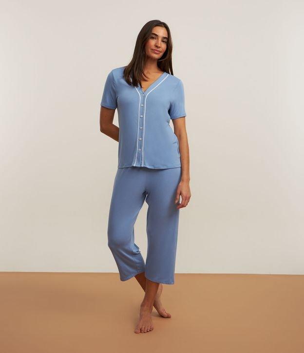 Pijama Americano Capri em Viscose com Friso - 2