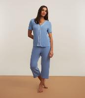 Pijama Americano Capri em Viscose com Friso - 2