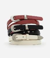 Kit 03 Cinto Fino com Fivela Bold e Cores Contrastantes - 1