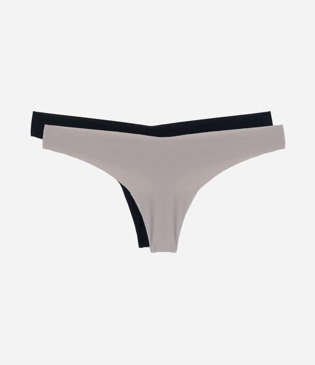 Kit 02 Calcinhas Biquíni Fio Dental em Microfibra com Corte a Fio - 1